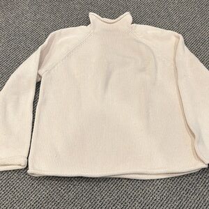 Vintage J. Crew roll neck Knit Sweater in Cream